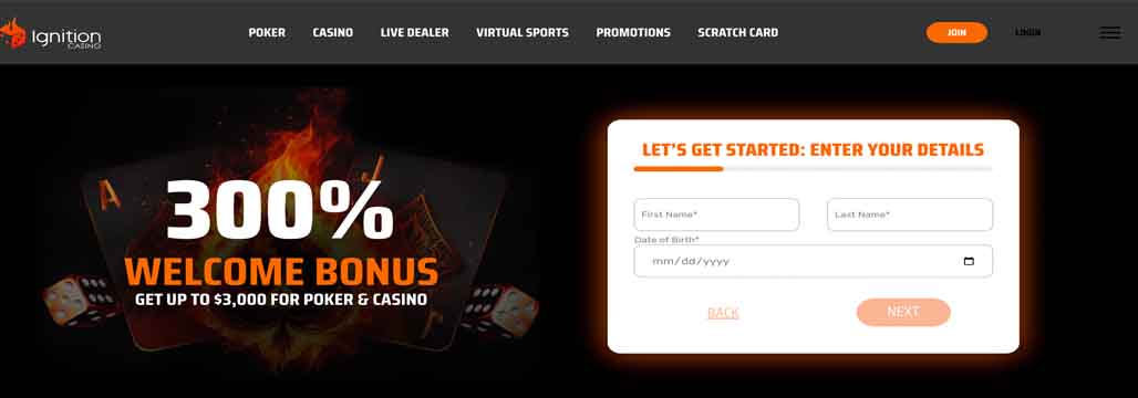 Ignition Casino screenshot